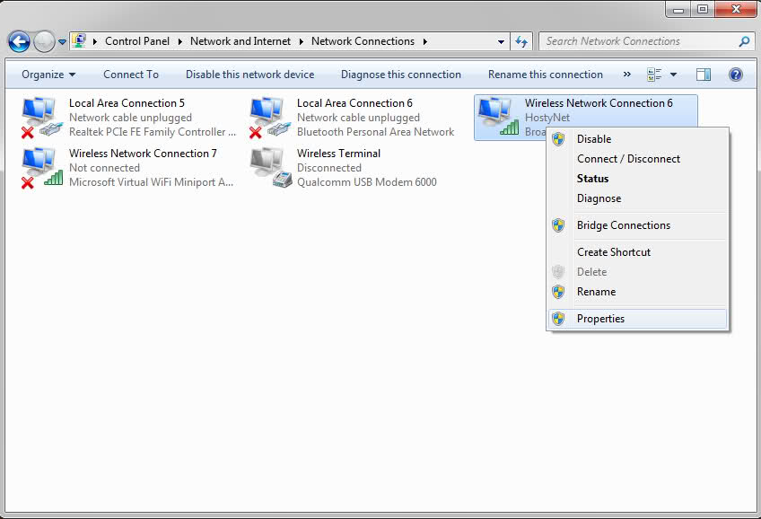 ganti ip windows7